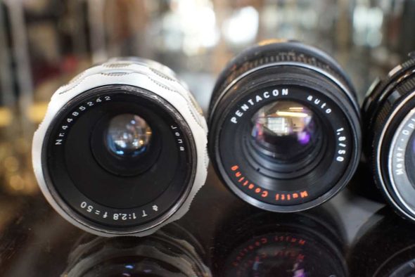 Lot of 4x vintage lenses for M42 mount, various issues, OUTLET