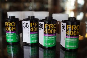 4x roll FujiFilm Pro400H color negative film / 135-36, expired 2019