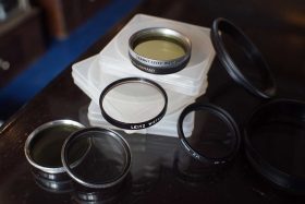 Lot of 6 various filters for Leica and series VIII retainer ring