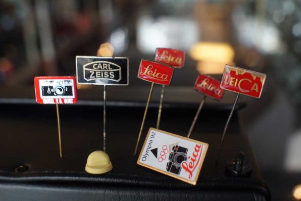 Large lot of Leica Pins, Also ear;y Carl Zeiss Pin included
