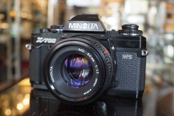 Minolta X-700 + MD 50mm F/1.7 lens, serviced