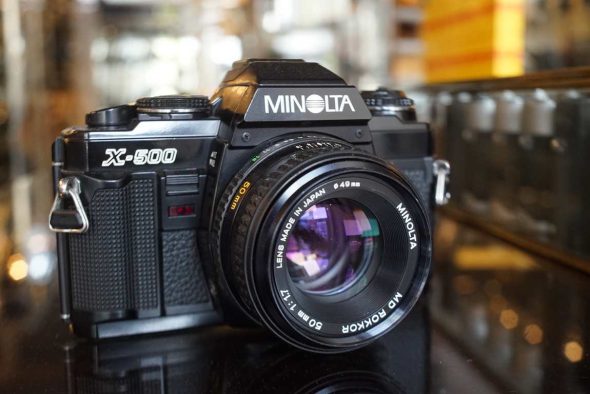 Minolta X500 black + MD 50mm f/1.7 kit