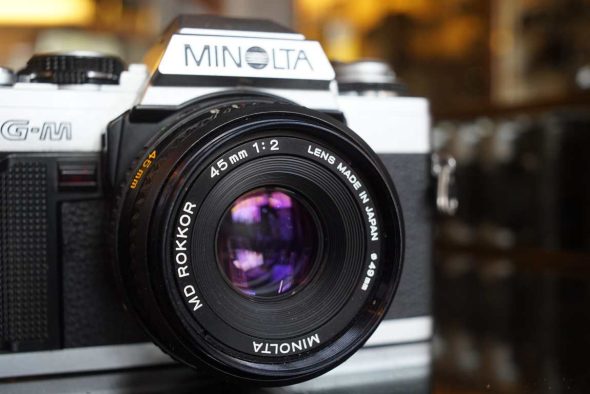 Minolta XG-M chrome + MD Rokkor 45mm F/2 lens