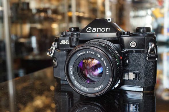 Canon A-1 + nFD 50mm f/1.8 kit, service