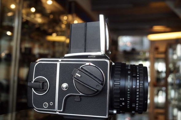 Hasselblad 501 CM kit + A12 6×6 + 80mm CB, Boxed
