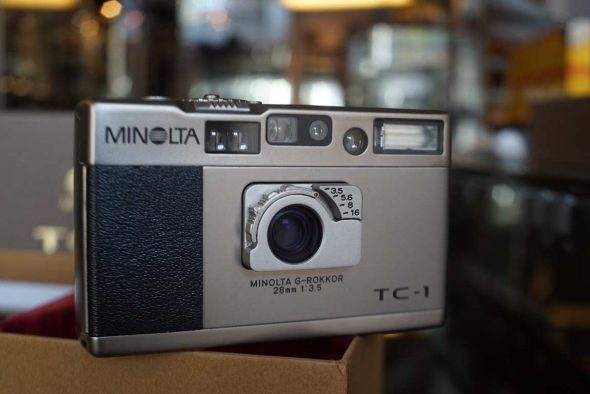 Minolta TC-1 w/ G-Rokkor 28mm f/3.5, Boxed