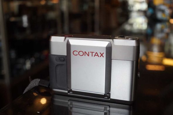 Contax T in silver with Sonnar 38mm F/2.8 T* lens, for repair/parts/collection, OUTLET