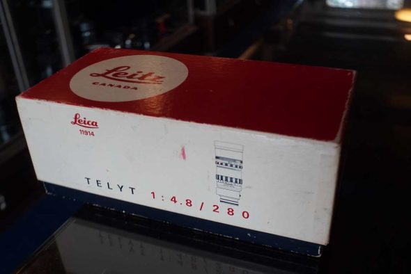 Leica Leitz Telyt 280mm f/4.8 Visoflex lens, Boxed