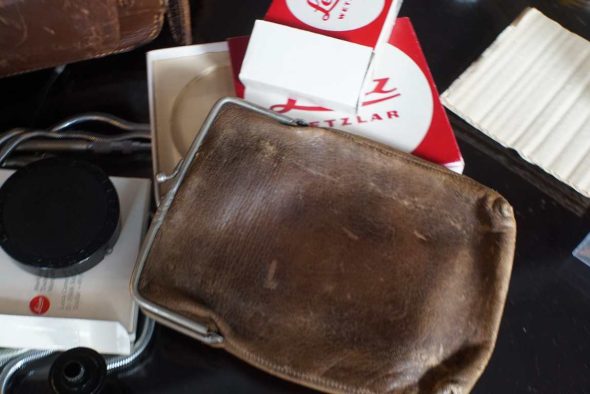 Leica accessory lot of various kinds in early Leica M outfit case