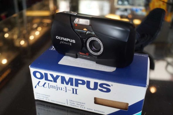 Olympus mju II w/ 35mm f/2.8 lens boxed