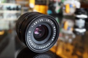 Leica Leitz Elmarit-R 35mm f/2.8 V3 3-cam, built in hood