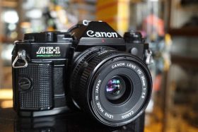 Canon AE-1 Program Black w/ nFD 35mm f/2.8