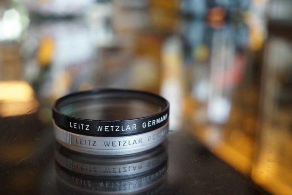 Leica Leitz 13131 UVa filters in black and chrome, lot of 2