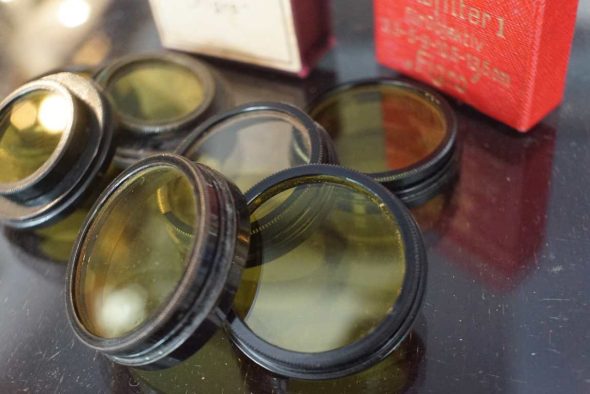 Lot of early Leica filters, some with boxes