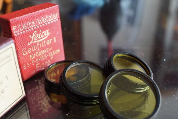 Lot of early Leica filters, some with boxes