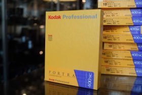 Kodak Portra 400NC 4×5” sheet film, box of 10 sheets, expired 2004