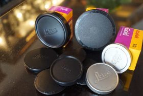 Lot of various Leica lens caps. Mostly front caps, most genuine