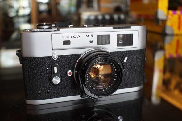 Leica M5 chrome body, converted meter, recent CLA