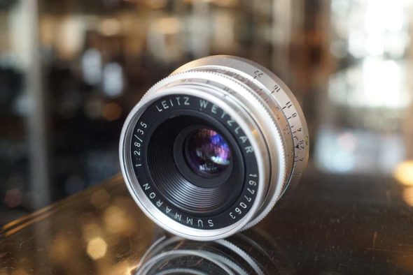 Leica Leitz Summaron 35mm F/2.8 lens chome, LTM mount