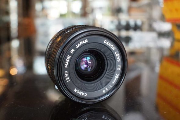 Canon nFD 28mm f/2.8 with hood