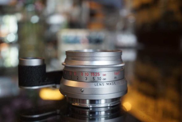 Leica Leitz Summicron 35mm F/2 chrome, 8-elements, M3 version with goggles