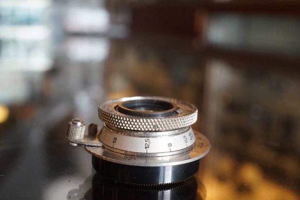 Leica Leitz Elmar 3.5cm F/3.5 lens in Nickel, Snail cam