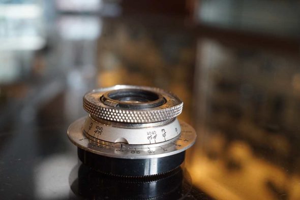 Leica Leitz Elmar 3.5cm F/3.5 lens in Nickel, Snail cam