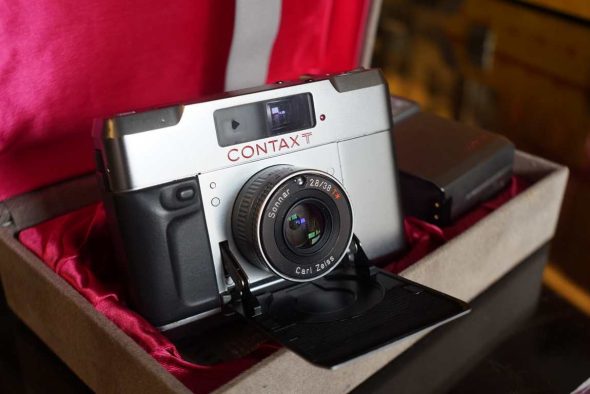 Contax T silver in case