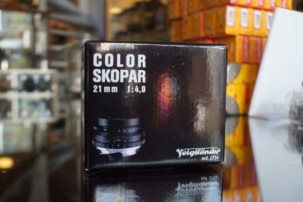 Voigtlander Color Skopar 21mm F/4 pancake lens for Leica M-mount, boxed