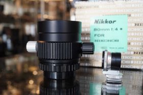 Nikkor 80mm f/4 for Nikonos + viewfinder, boxed