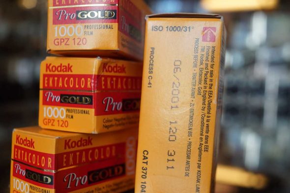 Kodak Ektacolor Pro Gold 1000, 120 film, 4 rolls, expired 2021