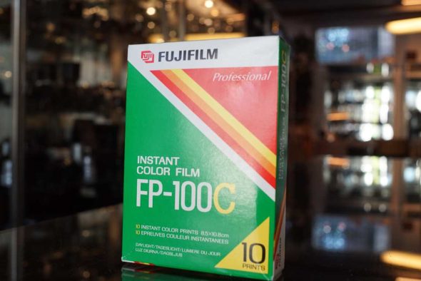 Fujifilm FP-100C instant color film. 10 sheets. sealed box, expired 2002