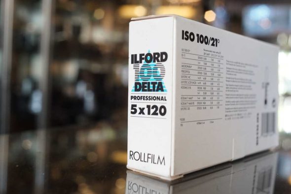 Ilford Delta 100 in 120, 5-pack, expired 1998