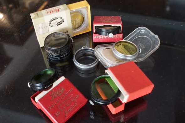 Leica lot of 9x A36 clamp on filters. different generations. some boxed