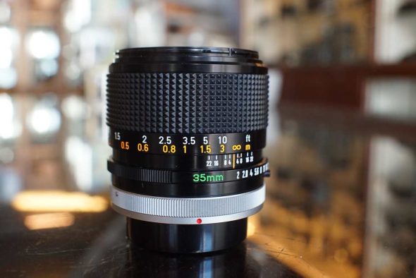 Canon FD 35mm F/2 S.S.C. lens, (convex version)