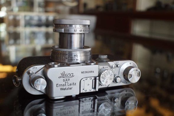 Leica IIIC upgraded to IIIf Stepper, ”N-L” marked, wartime + Summitar 50mm F/2 collapsible lens