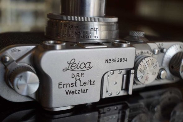 Leica IIIC upgraded to IIIf Stepper, ”N-L” marked, wartime + Summitar 50mm F/2 collapsible lens