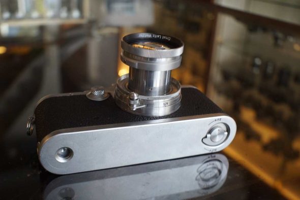 Leica IIIC upgraded to IIIf Stepper, ”N-L” marked, wartime + Summitar 50mm F/2 collapsible lens