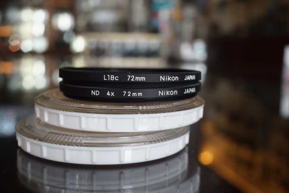 Nikon 72mm filters, lot of 2 pieces: ND 4x + L1BC Skylight