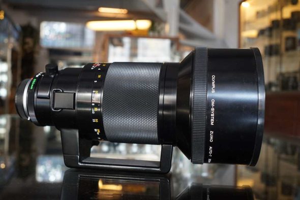 Olympus OM Auto-T 350mm F/2.8 prime lens, rare black version