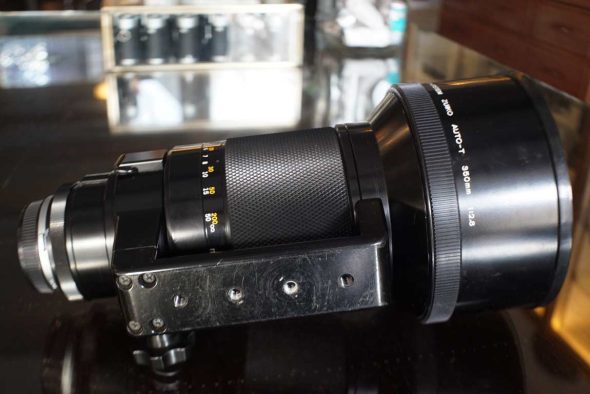 Olympus OM Auto-T 350mm F/2.8 prime lens, rare black version