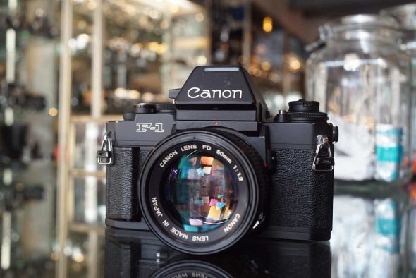 Canon NEW F-1 with AE prism + FD 50mm F/1.2 lens kit