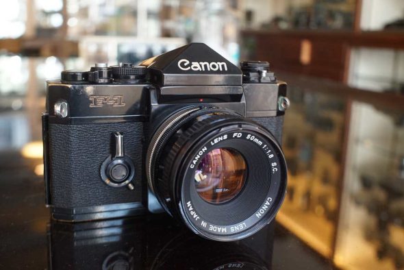 Canon F-1 kit w/ FD 50mm f/1.8 SC lens