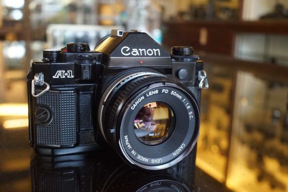 Canon A1 kit w/ FD 50mm f/1.8 SC lens