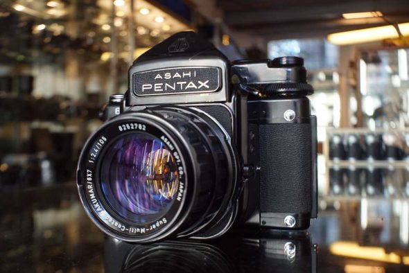 Pentax 6×7 MLU w/ Meter prism + Takumar 105mm F/2.4 lens