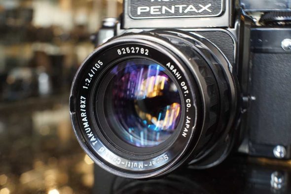 Pentax 6×7 MLU w/ Meter prism + Takumar 105mm F/2.4 lens