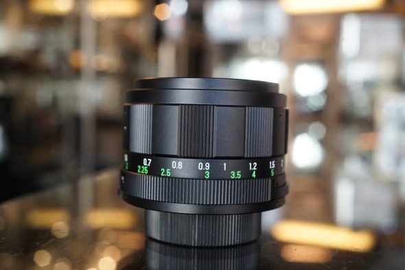 Cosinon Auto 55mm F/1.2 TOMIOKA lens Japan, M42 mount, all black version