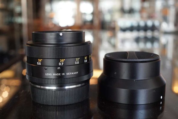 Leica Leitz Summilux-R 50mm F/1.4 3-cam lens + lens hood