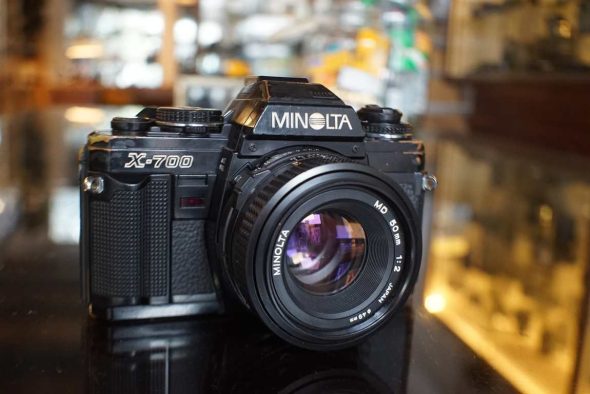 Minolta X700 + MD 50mm f/2 kit, worn