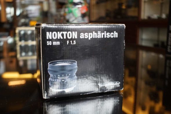 Voigtlander Nokton 50mm F/1.5 VM lens black for Leica M, boxed